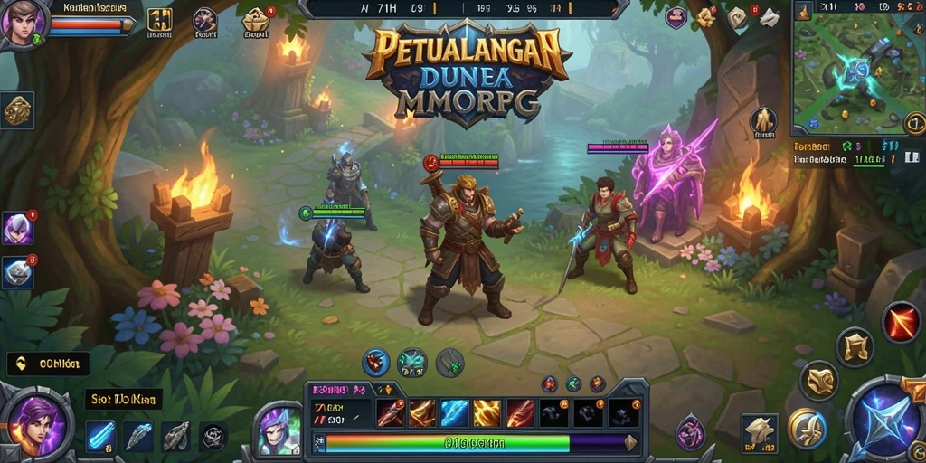 Tangkapan layar gameplay dari 71H yang menunjukkan aksi pertempuran MMORPG.