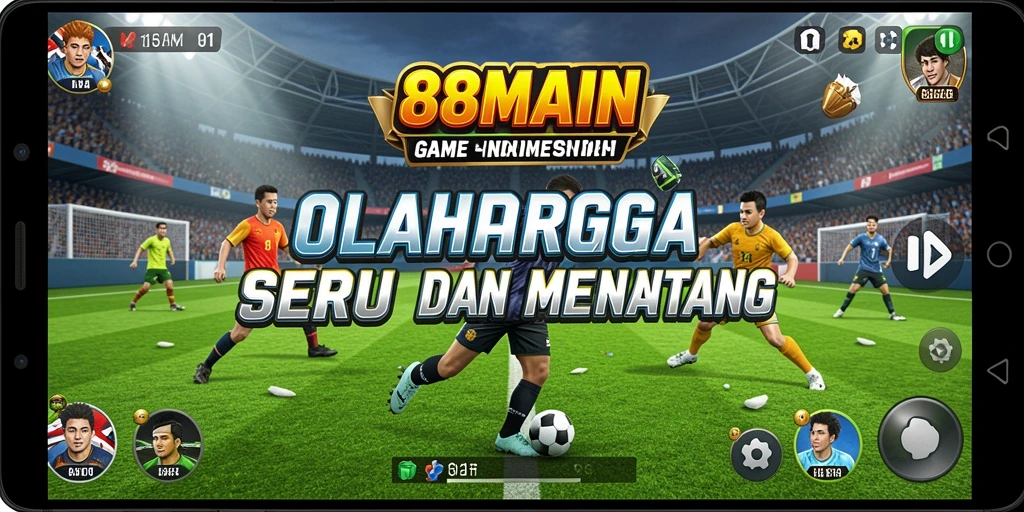 Screenshot gameplay 88MAIN menampilkan pertandingan olahraga yang mendebarkan.