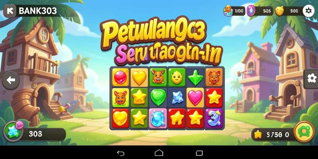 Tampilan menarik dari gameplay BANK303 dengan tantangan Match-3.
