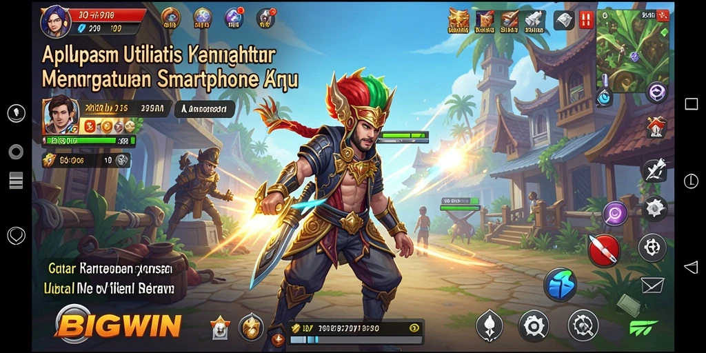 Screenshot utama BIGWIN menampilkan fitur pengoptimalan smartphone.