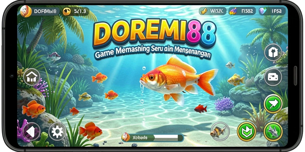Tampilan gameplay DOREMI88 yang menawan saat memancing ikan.