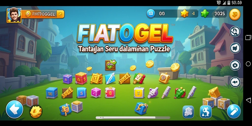 Tampilan gameplay FIATOGEL yang menantang dan menarik.