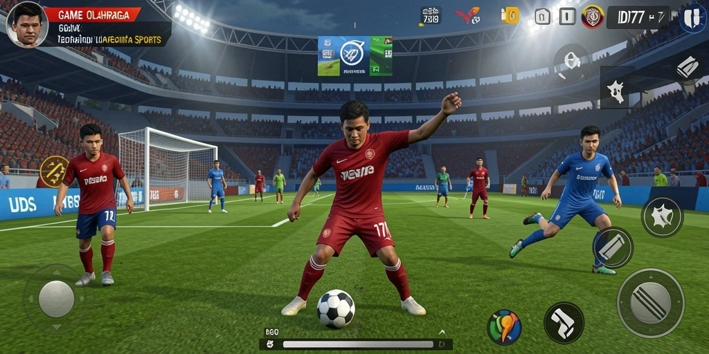 Tangkapan layar gameplay IDR77 yang menggambarkan serunya bermain olahraga.