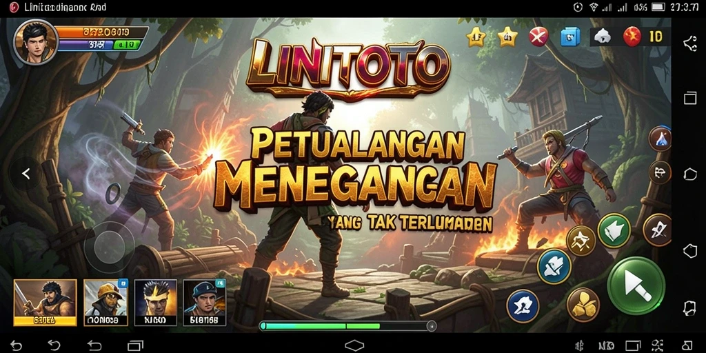 Screenshot gameplay LINITOTO menampilkan aksi petulangan seru.