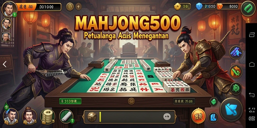 Tampilan gameplay seru di MAHJONG500 dengan aksi mendebarkan.