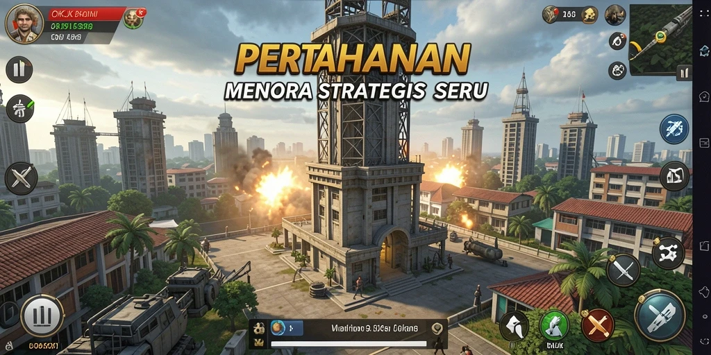 Gameplay menara pertahanan yang mendebarkan di OKJK