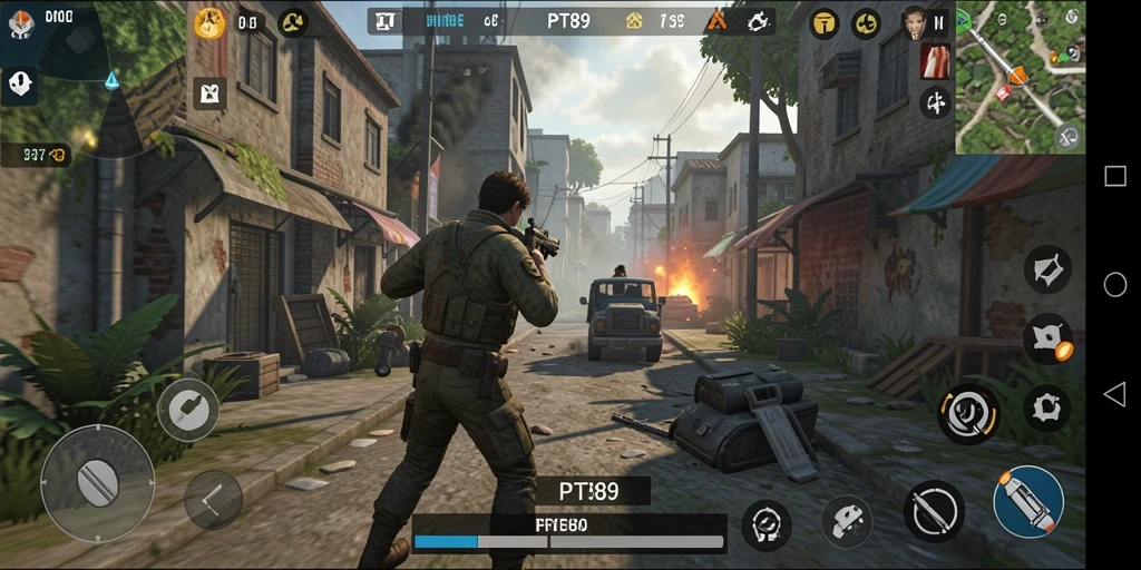Tampilan menegangkan dari gameplay PT89 saat pertempuran berlangsung.