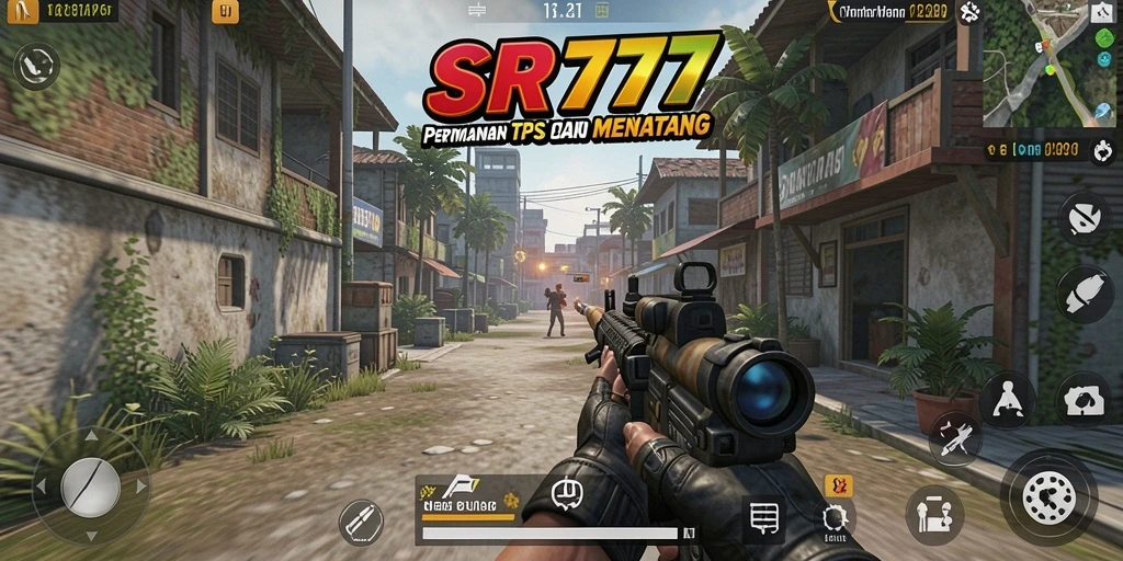 Screenshot gameplay SR777 menampilkan aksi seru dalam pertempuran TPS.